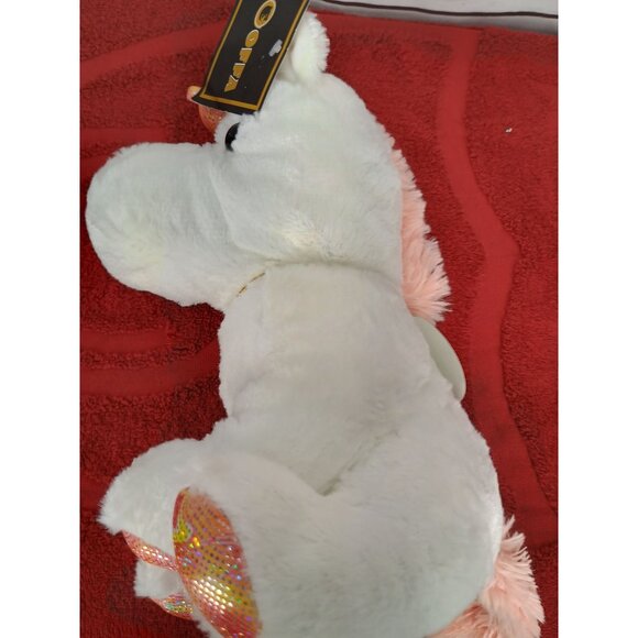 Goffa Unicorn Limited Collectible White Plush w Sparkly Stuffed Animal Toy 10" - Picture 8 of 9